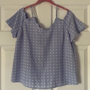 Women’s dress top, Blue, Size Large